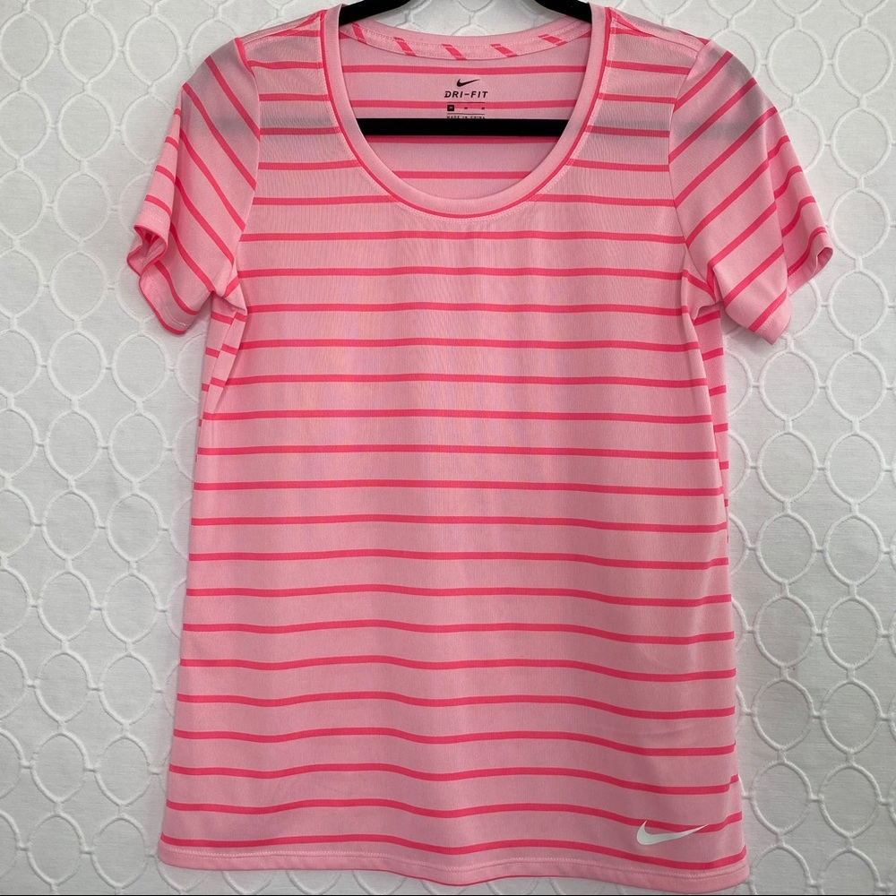 Nike Women's Dri-Fit Sheer Striped Shirt - Picture 1 of 4